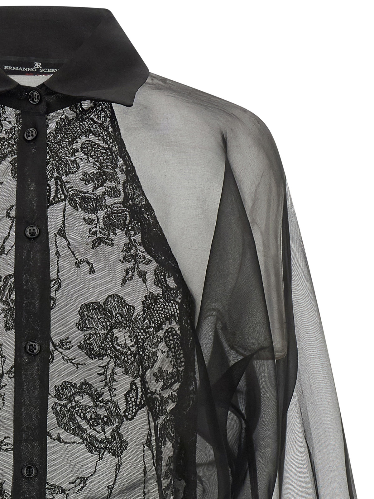 Ermanno Scervino Schwarze Seidenbluse