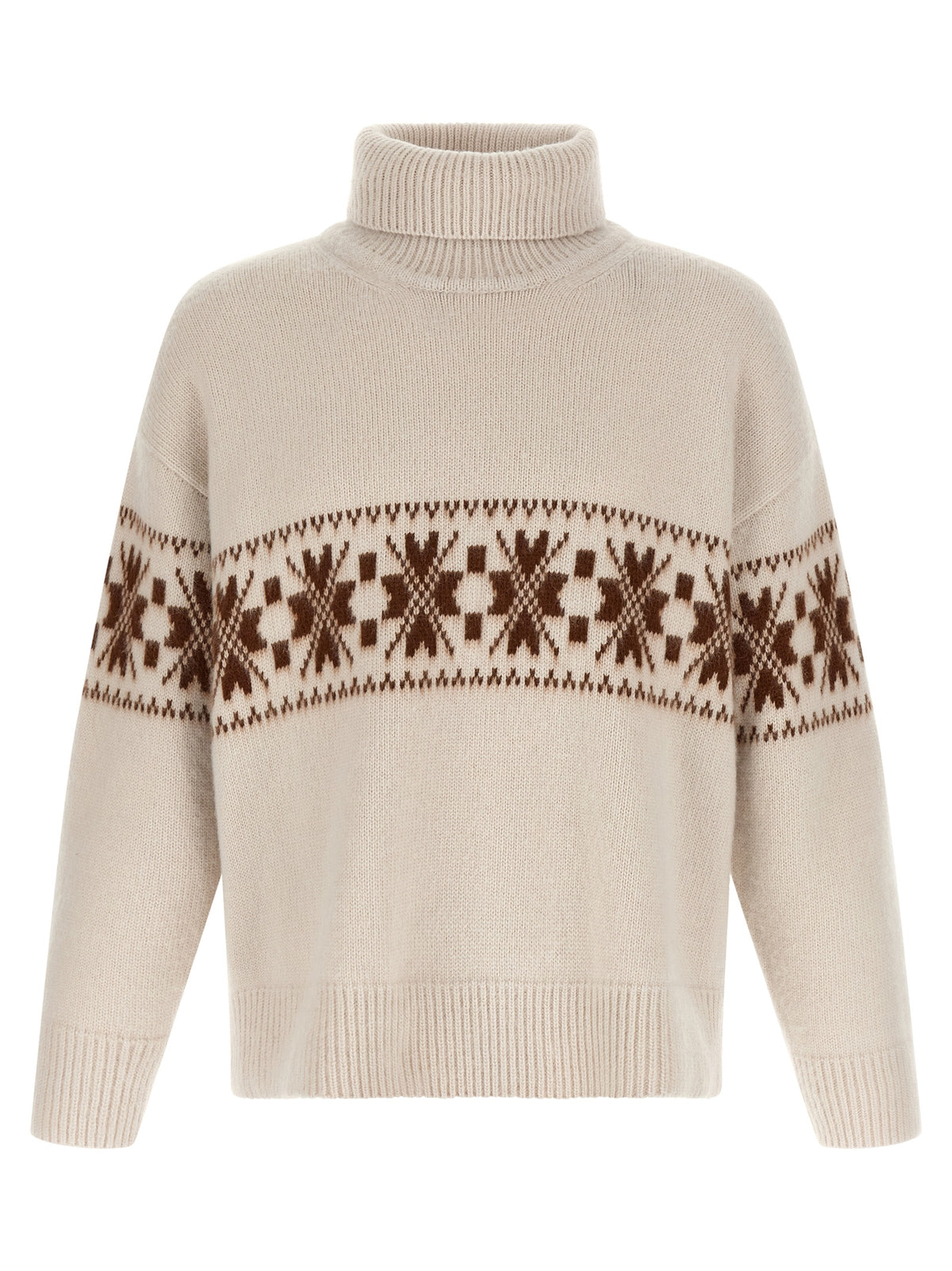 Kiton Weiße Wollstrickjacke