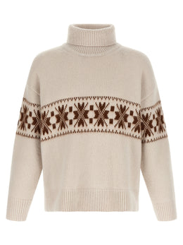 Kiton Weiße Wollstrickjacke