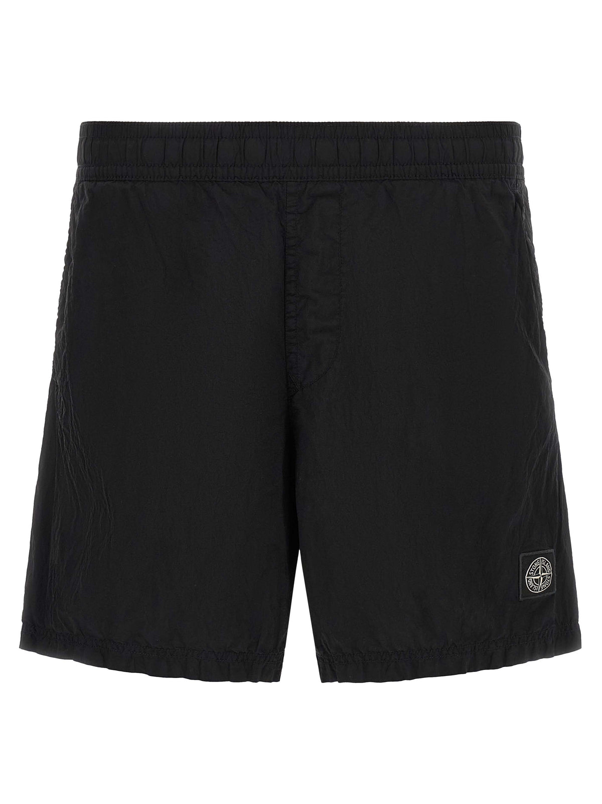 Stone Island Schwarze Cargoshorts aus Polyamid