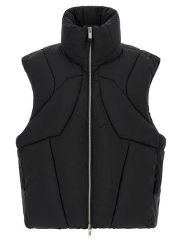 Thom Krom Schwarze ärmellose Nylon-Jacke