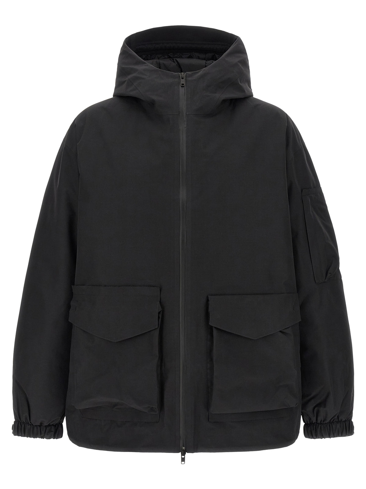 Y-3 Schwarze Shell-Jacke aus recyceltem Polyester