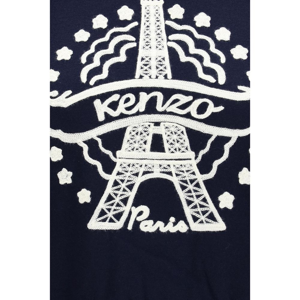 Kenzo Blauer Wollpullover Oves Aries
