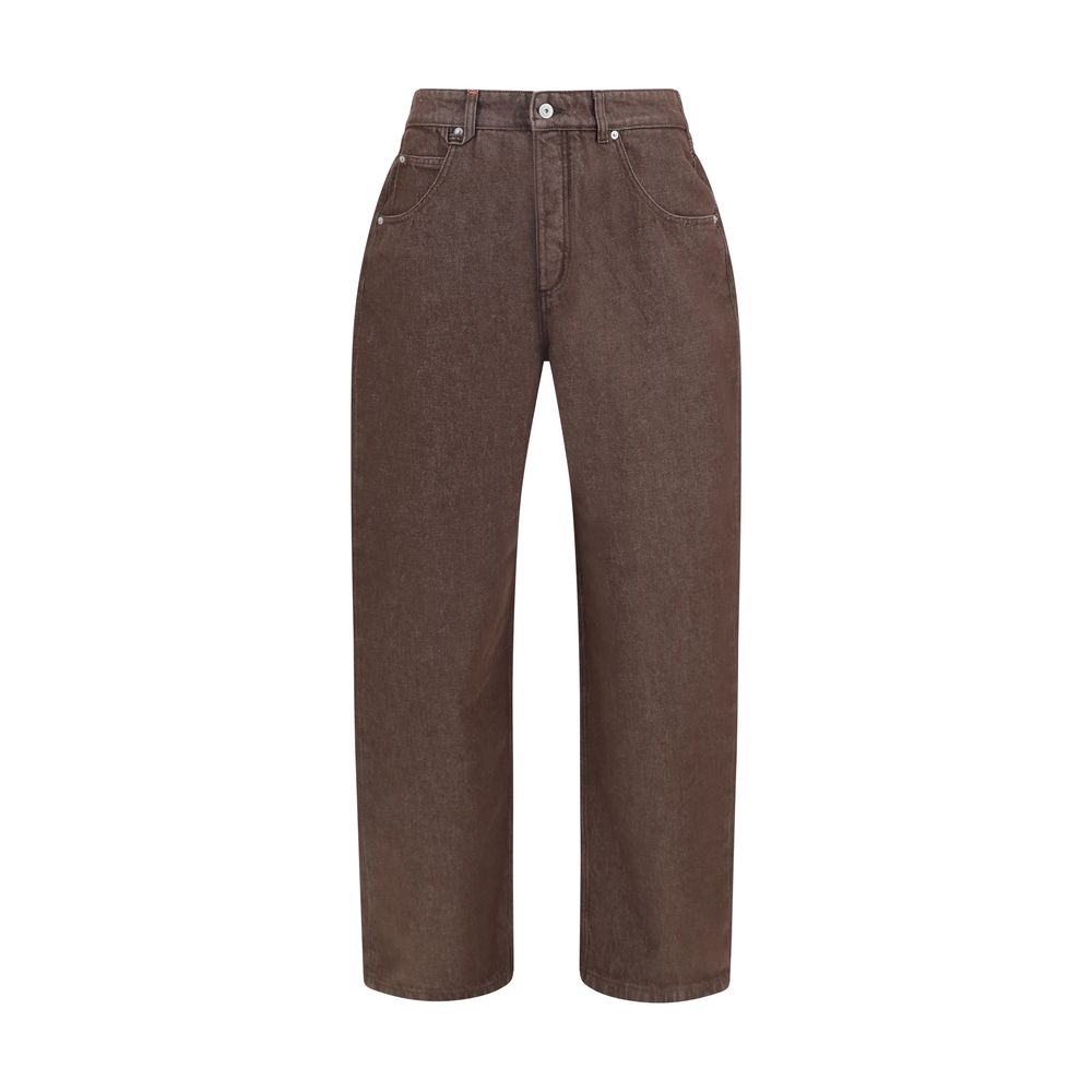 Jacquemus Braune Jeans mit geradem Bein aus Polyester