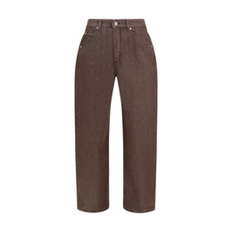 Jacquemus Braune Jeans mit geradem Bein aus Polyester