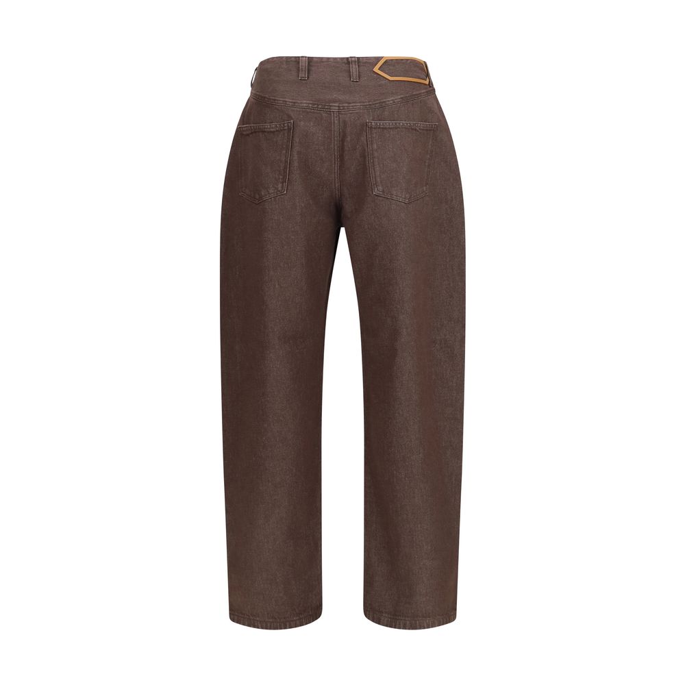Jacquemus Braune Jeans mit geradem Bein aus Polyester