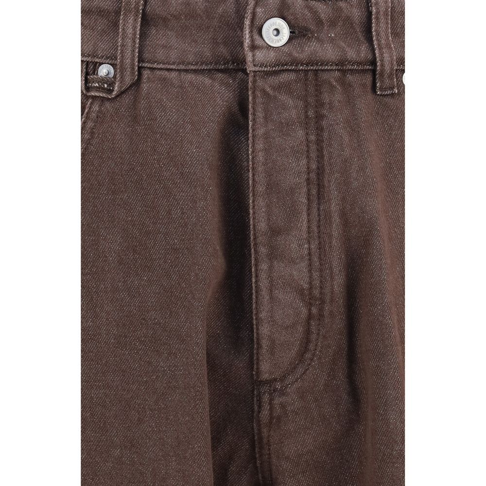 Jacquemus Braune Jeans mit geradem Bein aus Polyester