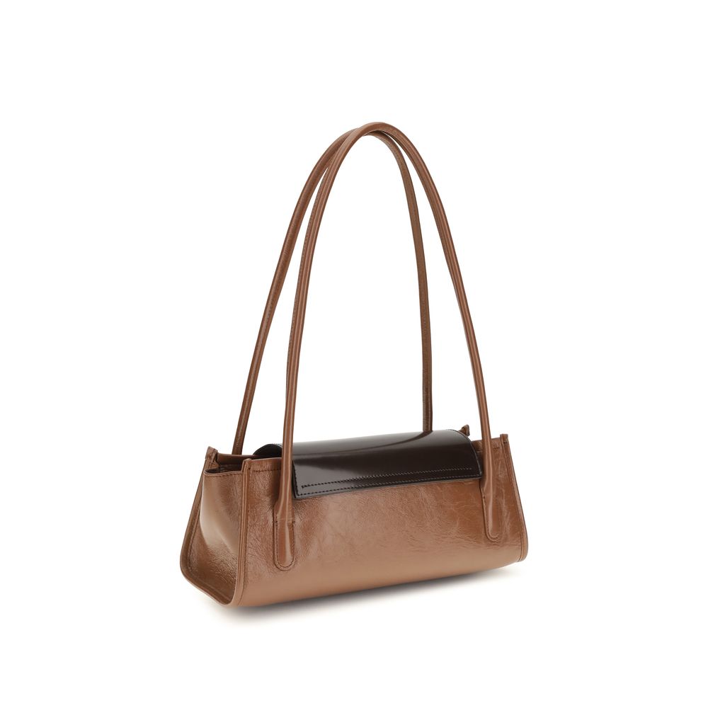 Marni Braune Kalbsleder Bos Taurus Schultertasche