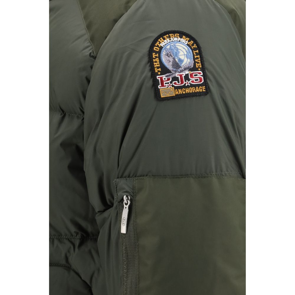 Parajumpers Zweifarbige Polyamid-Steppjacke in voller Länge