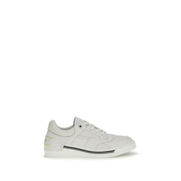 Fendi Weiße Low-Top-Sneaker aus Kalbsleder Bos Taurus