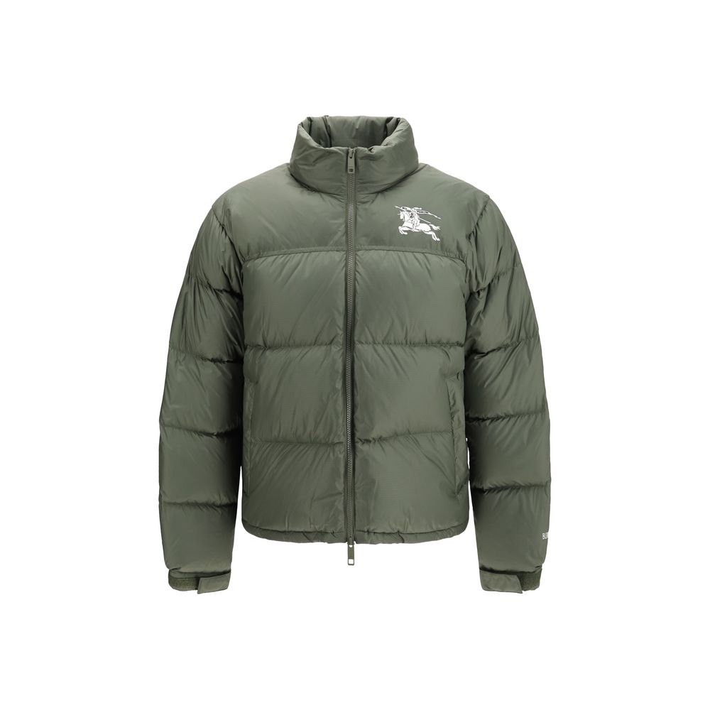 Burberry Zweifarbige Polyamid-Steppjacke in voller Länge