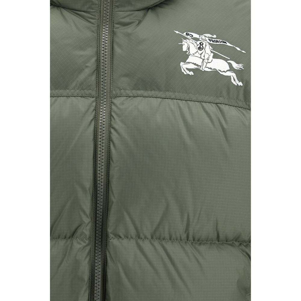 Burberry Zweifarbige Polyamid-Steppjacke in voller Länge