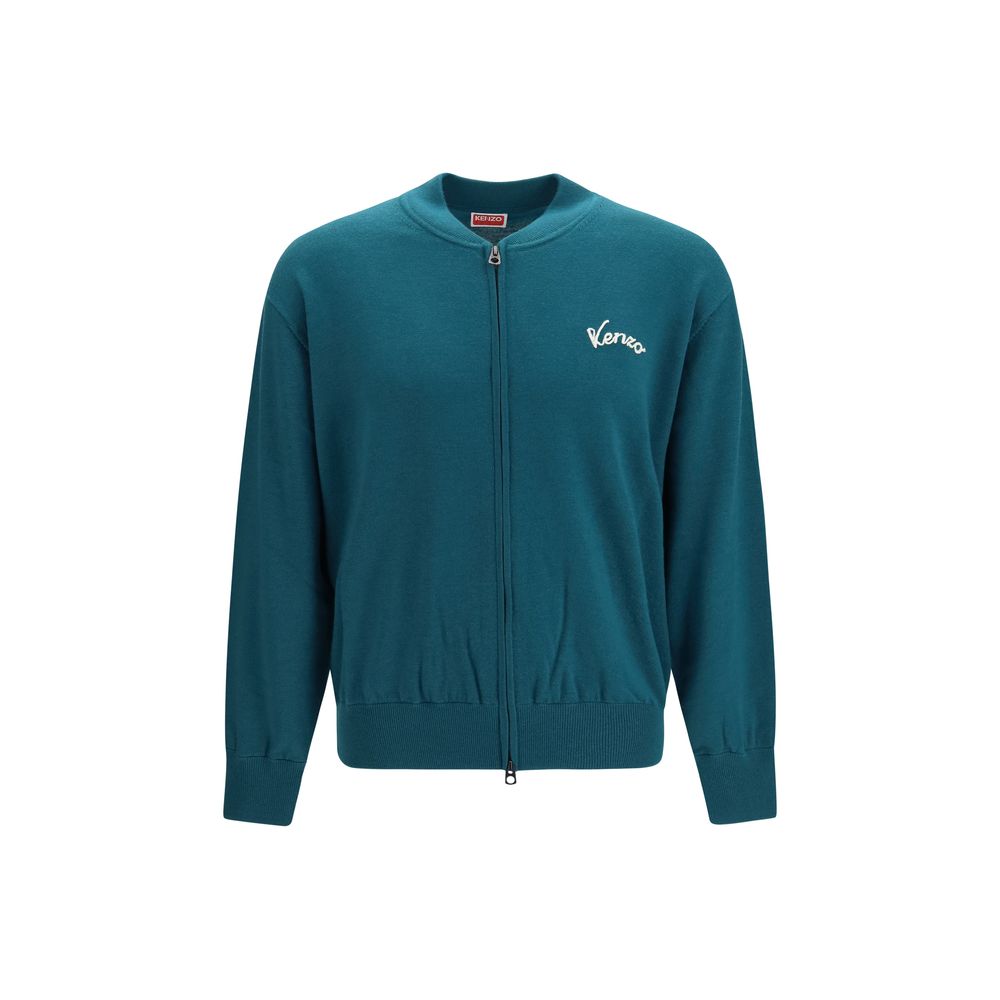 Kenzo Zweifarbige Lammwoll-Strickjacke Aries