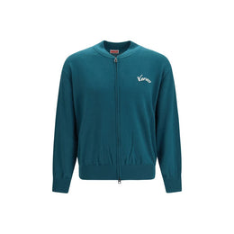 Kenzo Zweifarbige Lammwoll-Strickjacke Aries