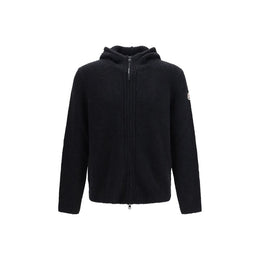 Moncler Schwarzer Kapuzenpullover Oves Aries aus Wolle