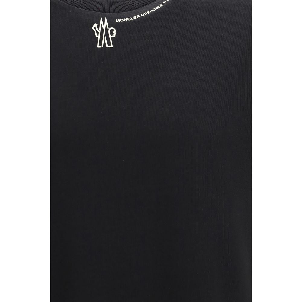 Moncler Grenoble Schwarzes Baumwoll-T-Shirt
