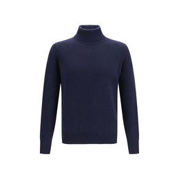 Aragona Cashmere Blauer Kaschmir-Rollkragenpullover
