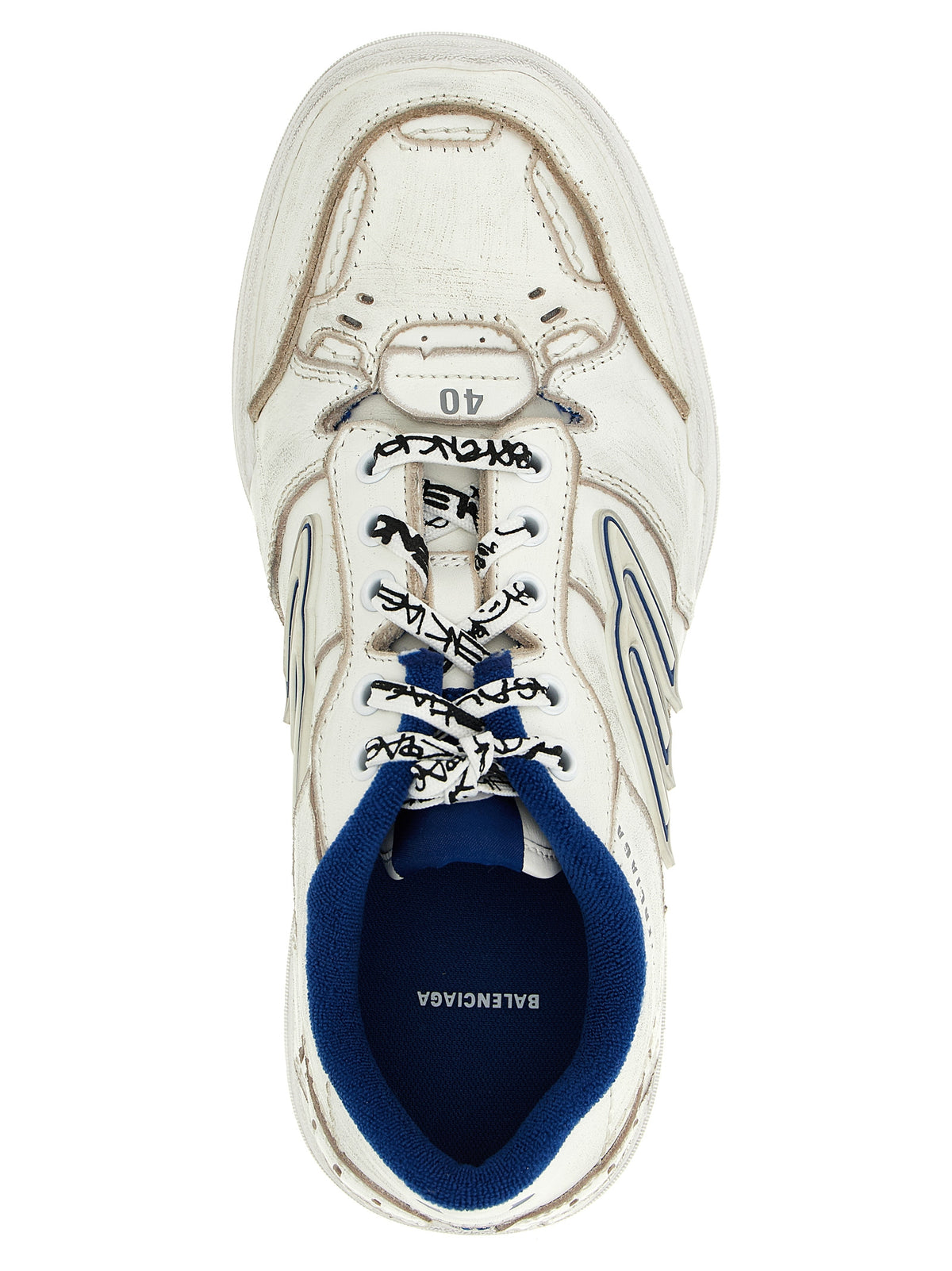 Balenciaga Weiße Kalbsleder-Sneaker im Athletic-Look
