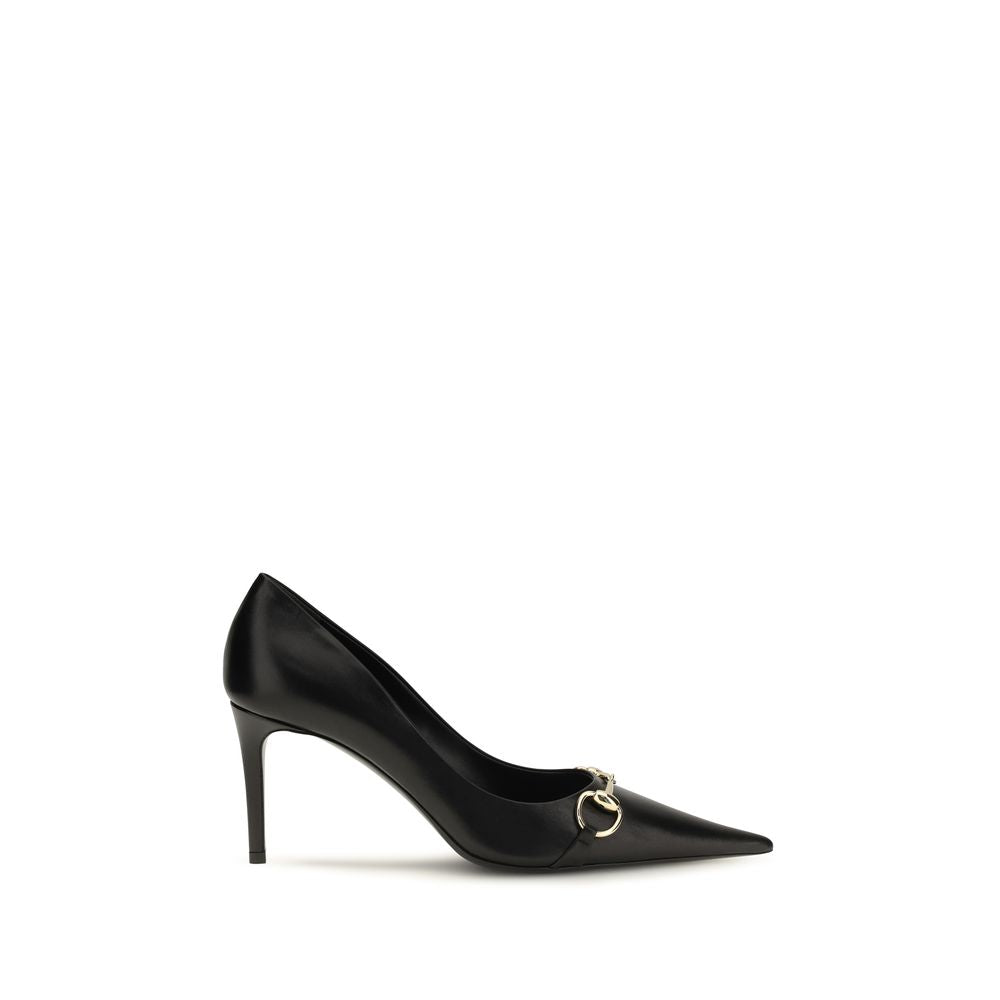 Gucci Schwarze Pumps aus Kalbsleder Bos Taurus mit hohem Absatz