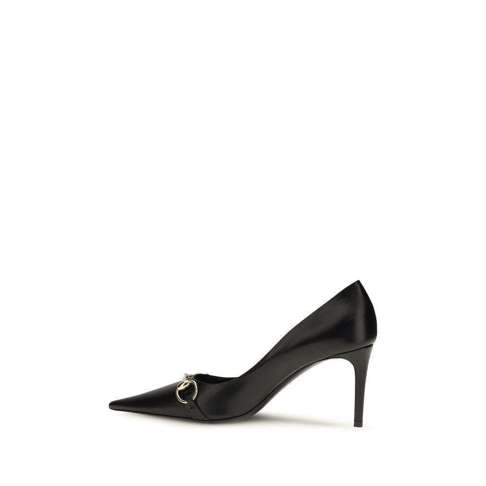 Gucci Schwarze Pumps aus Kalbsleder Bos Taurus mit hohem Absatz