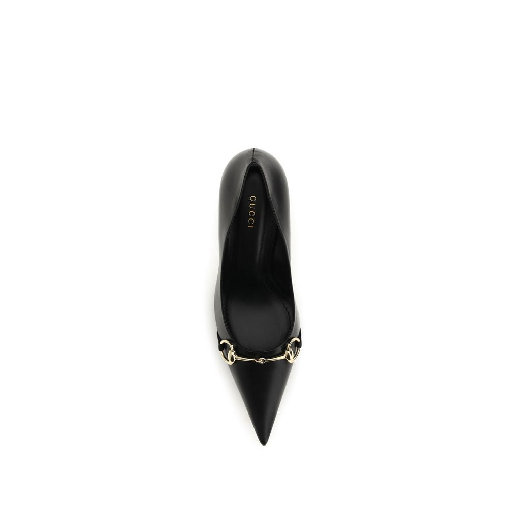 Gucci Schwarze Pumps aus Kalbsleder Bos Taurus mit hohem Absatz