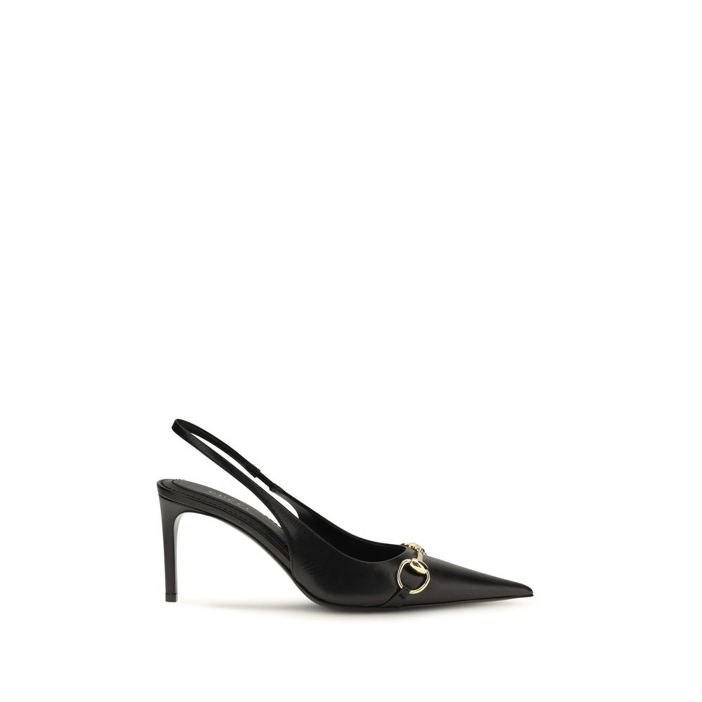 Gucci Schwarze Pumps aus Kalbsleder Bos Taurus mit hohem Absatz