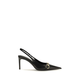 Gucci Schwarze Pumps aus Kalbsleder Bos Taurus mit hohem Absatz