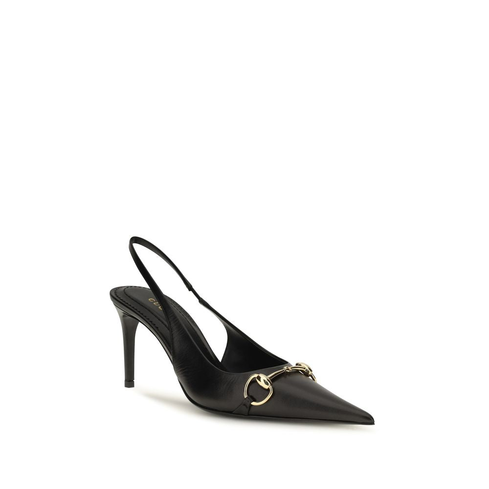 Gucci Schwarze Pumps aus Kalbsleder Bos Taurus mit hohem Absatz