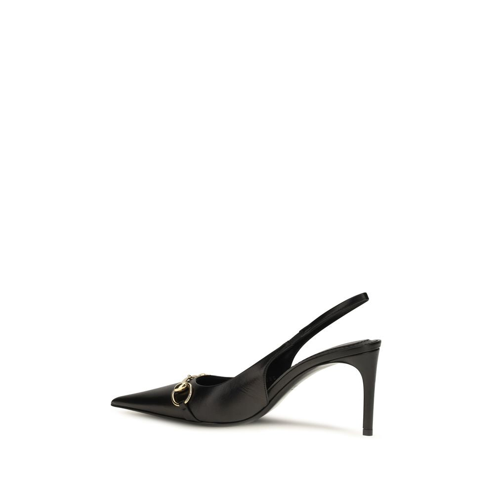 Gucci Schwarze Pumps aus Kalbsleder Bos Taurus mit hohem Absatz