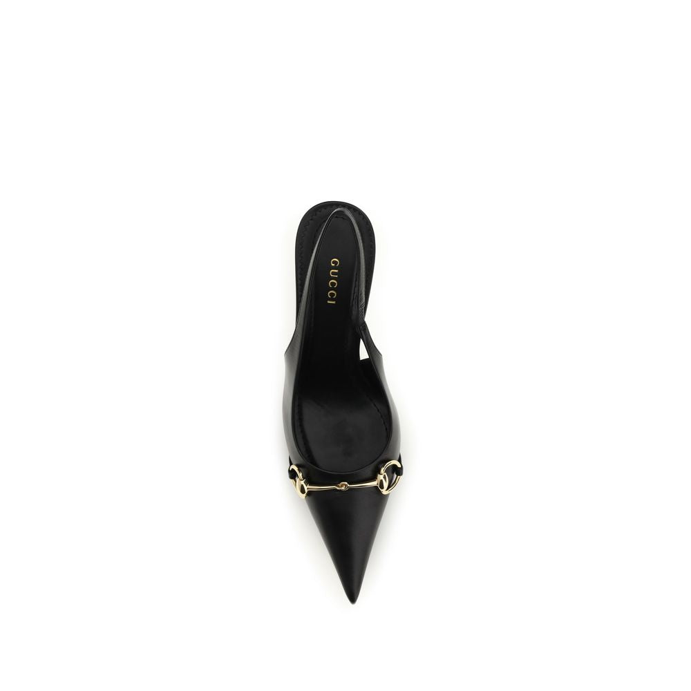Gucci Schwarze Pumps aus Kalbsleder Bos Taurus mit hohem Absatz