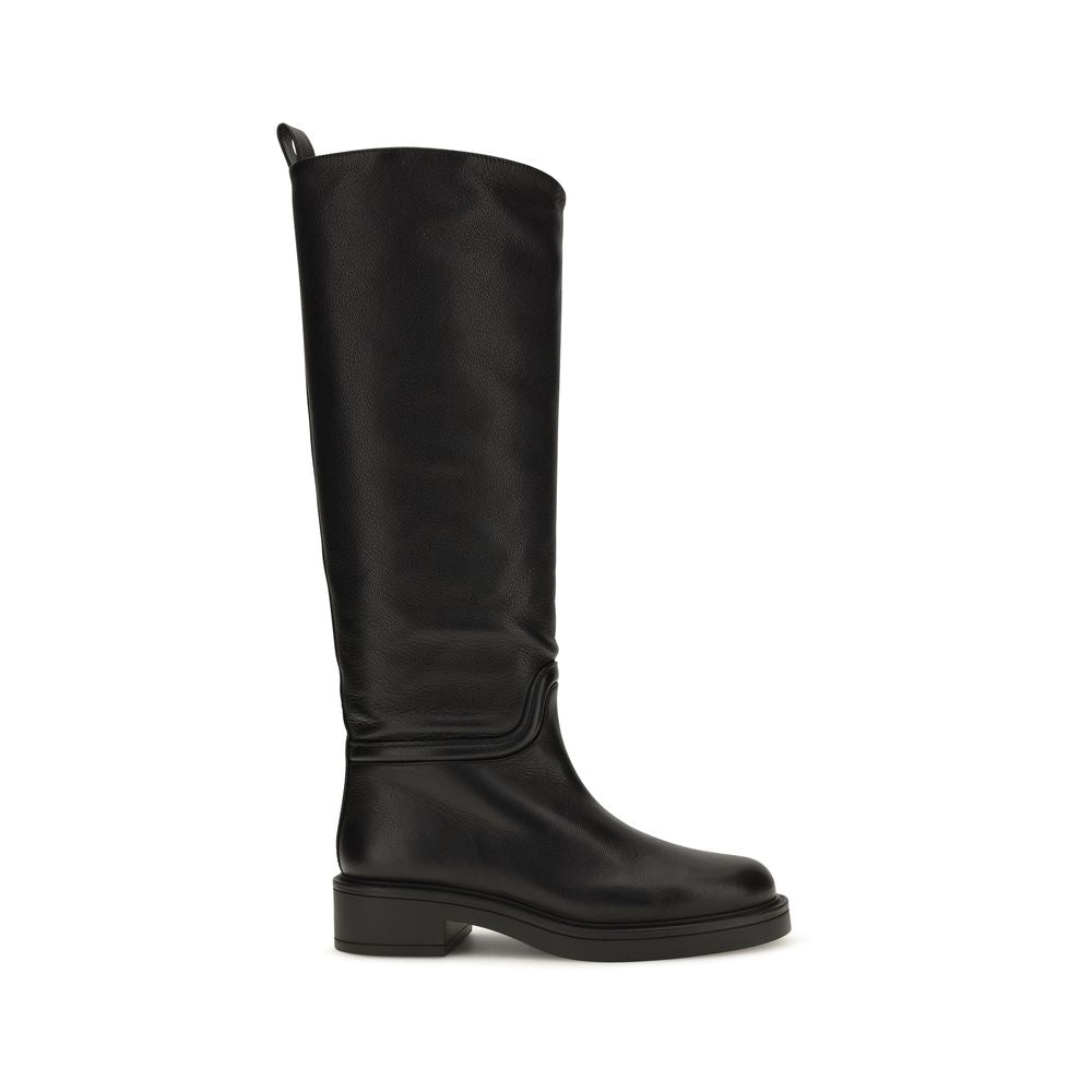 Stuart Weitzman Schwarze Bos Taurus Kalbsleder Chelsea Boots