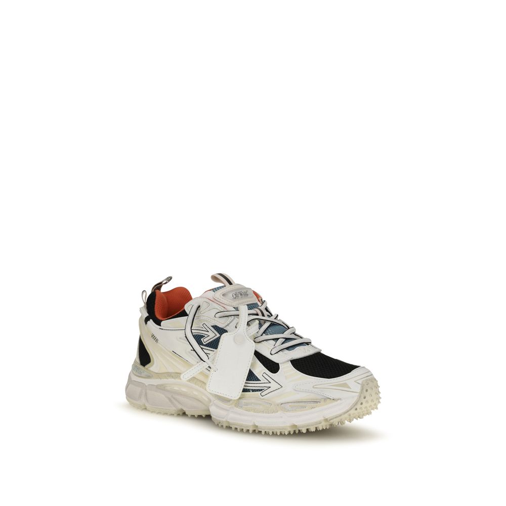 Off-White Multicolor Stoff Sportliche Turnschuhe