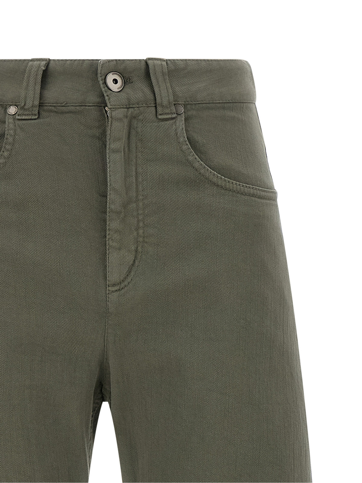 Brunello Cucinelli Zweifarbige Baumwoll-Jeans Denim