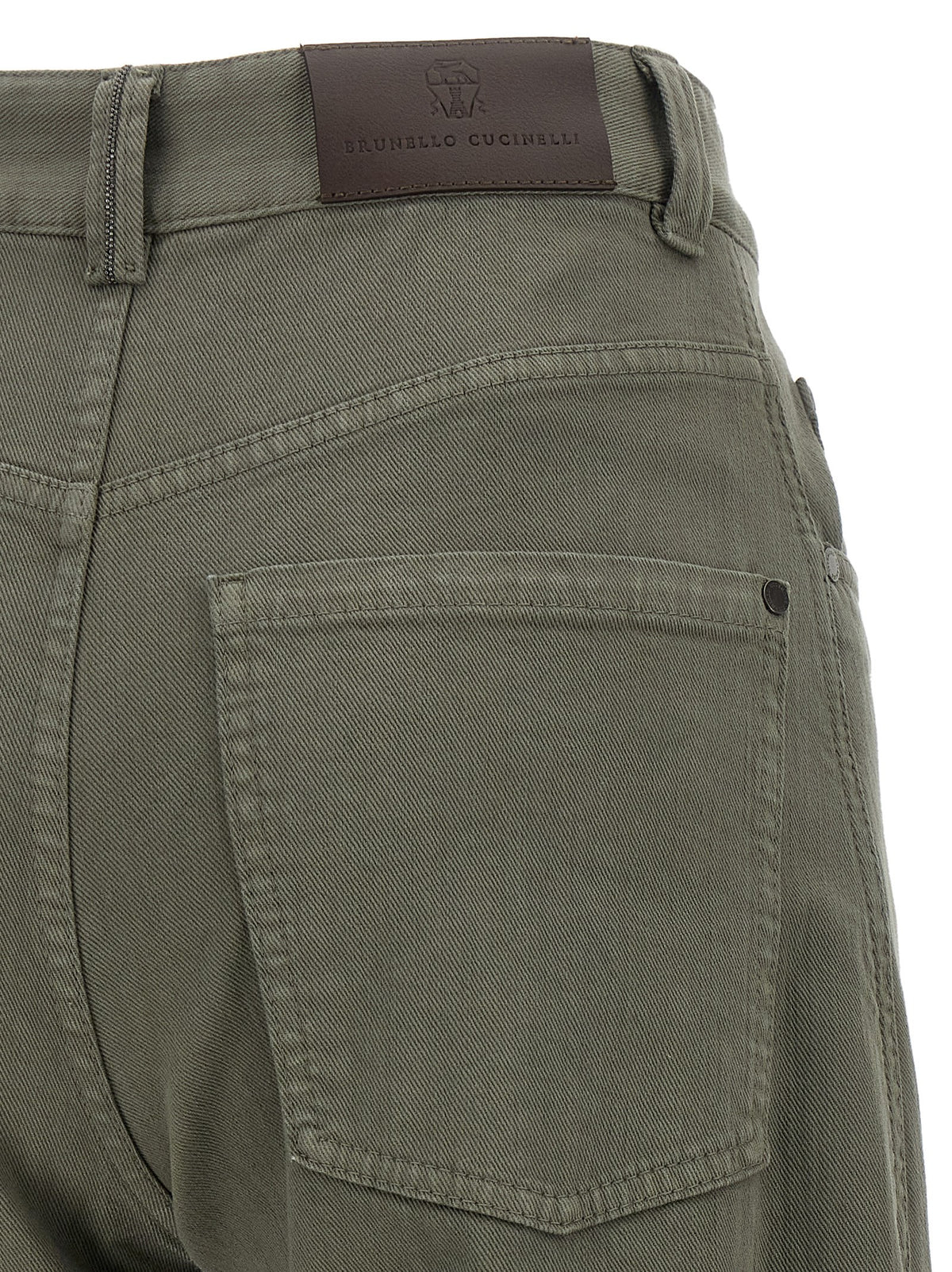 Brunello Cucinelli Zweifarbige Baumwoll-Jeans Denim