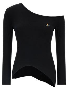 Vivienne Westwood Schwarzes Langarmshirt aus Viskose