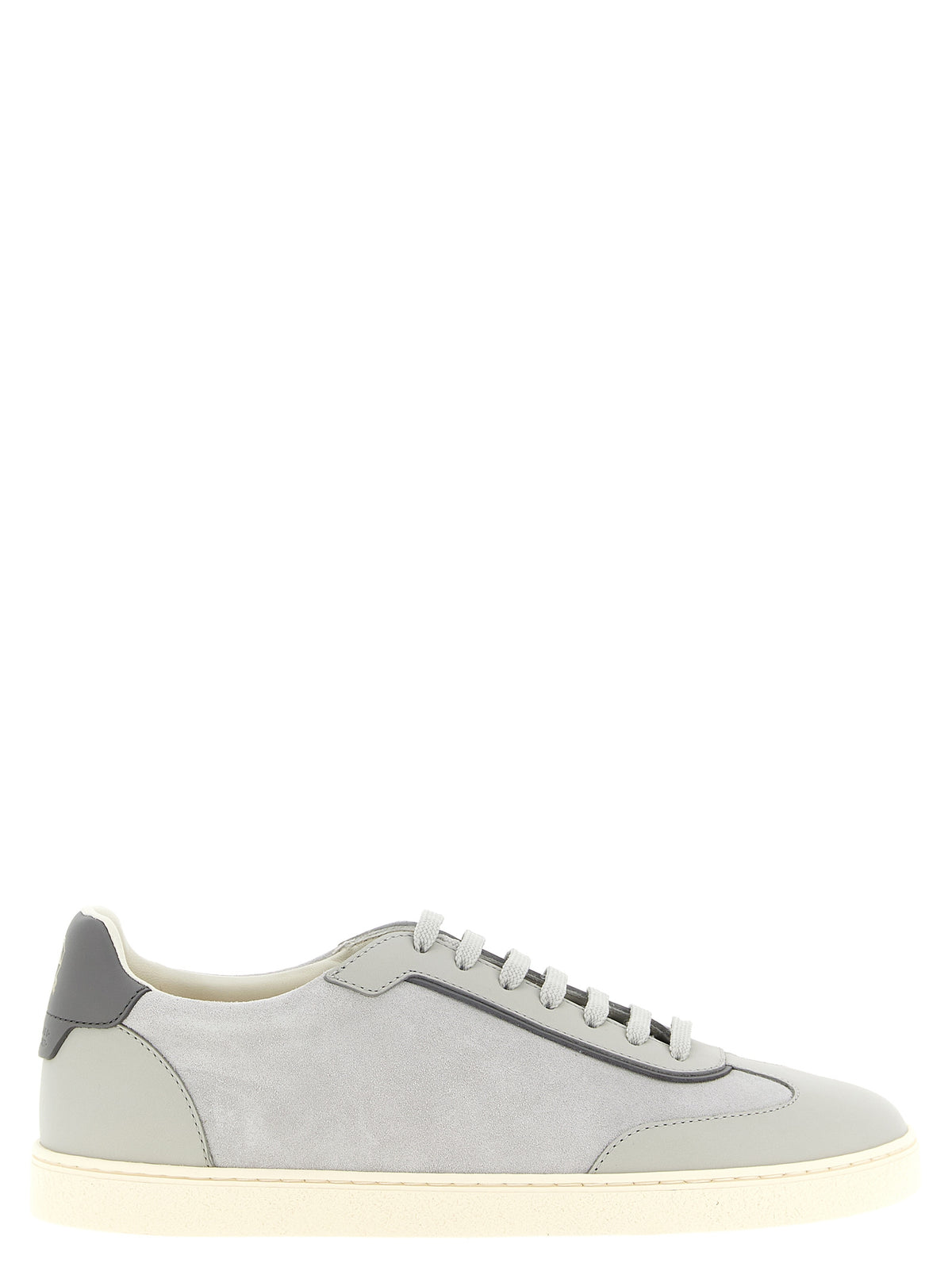 Brunello Cucinelli Graue Kalbsleder Low-Top-Sneaker