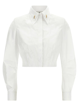 Elisabetta Franchi Weiße Baumwollbluse