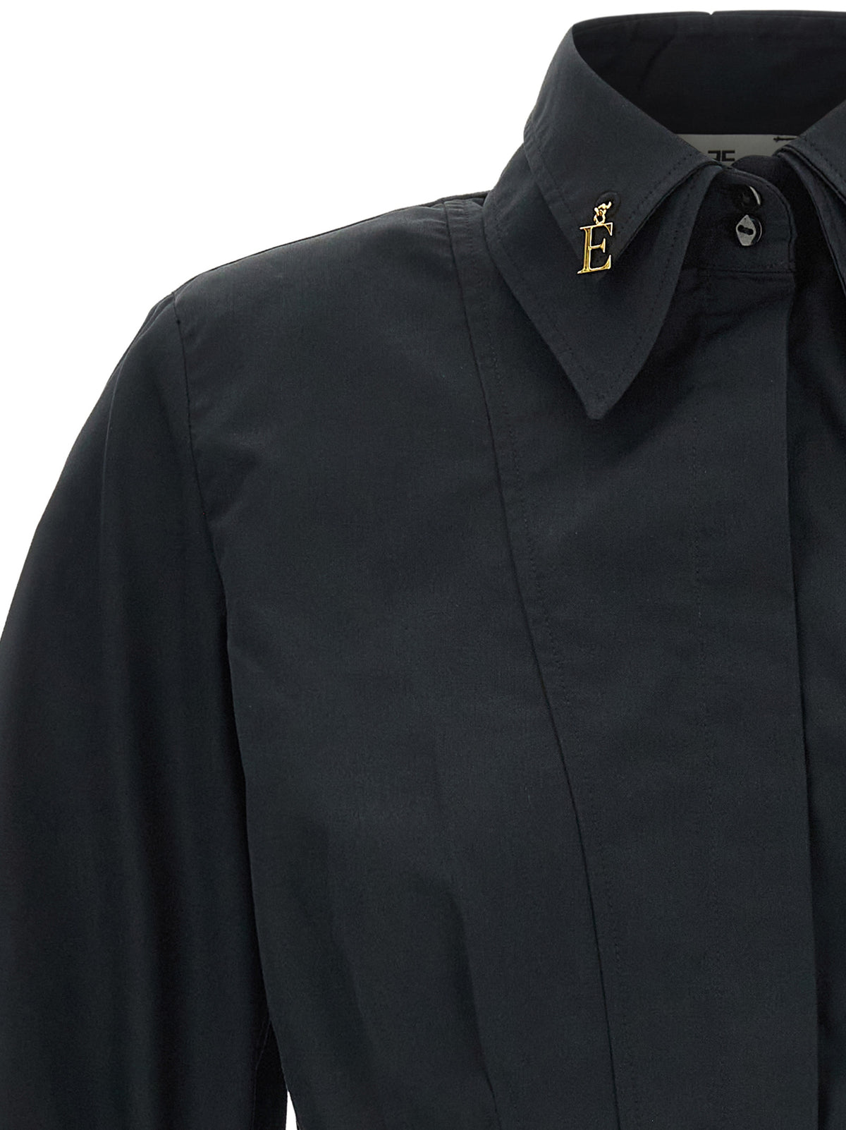 Elisabetta Franchi Schwarze Baumwollbluse