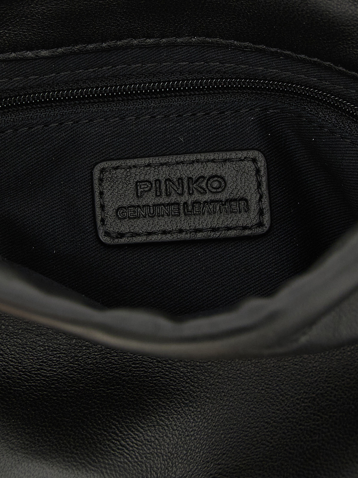 PINKO Schwarze Lammleder-Clutch