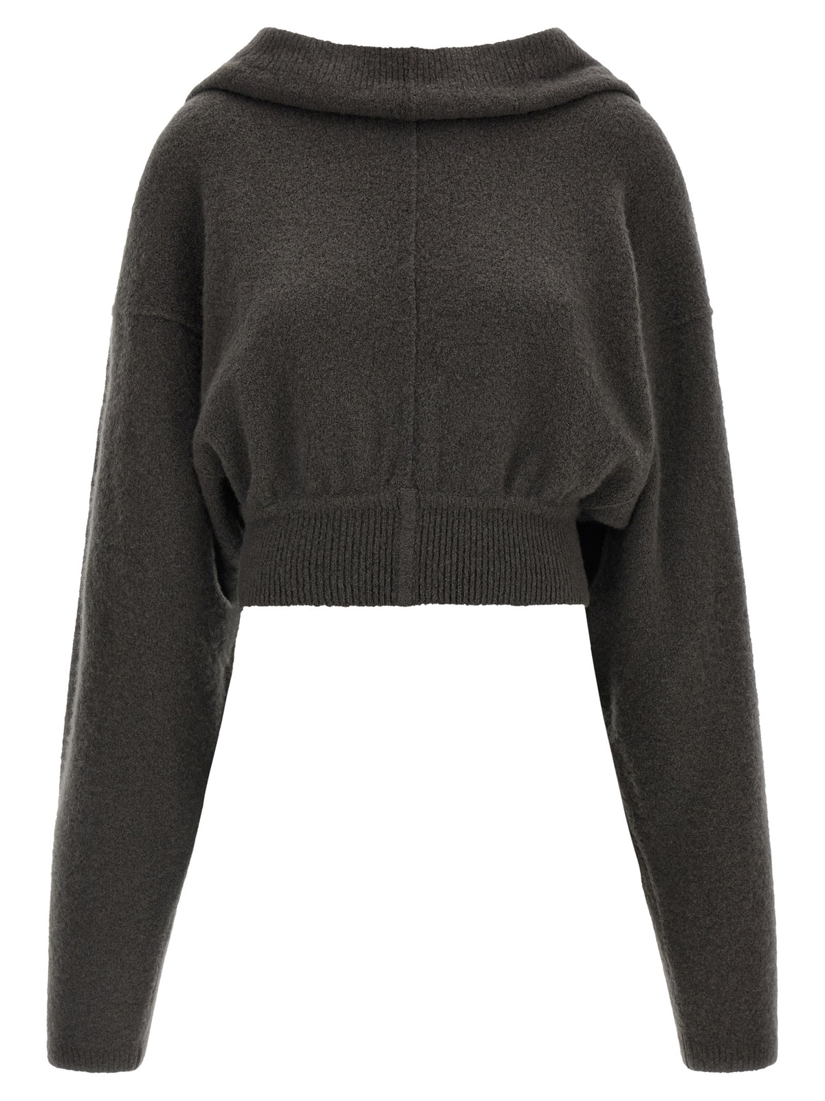 Rick Owens Grauer Kaschmir-Kapuzenpullover