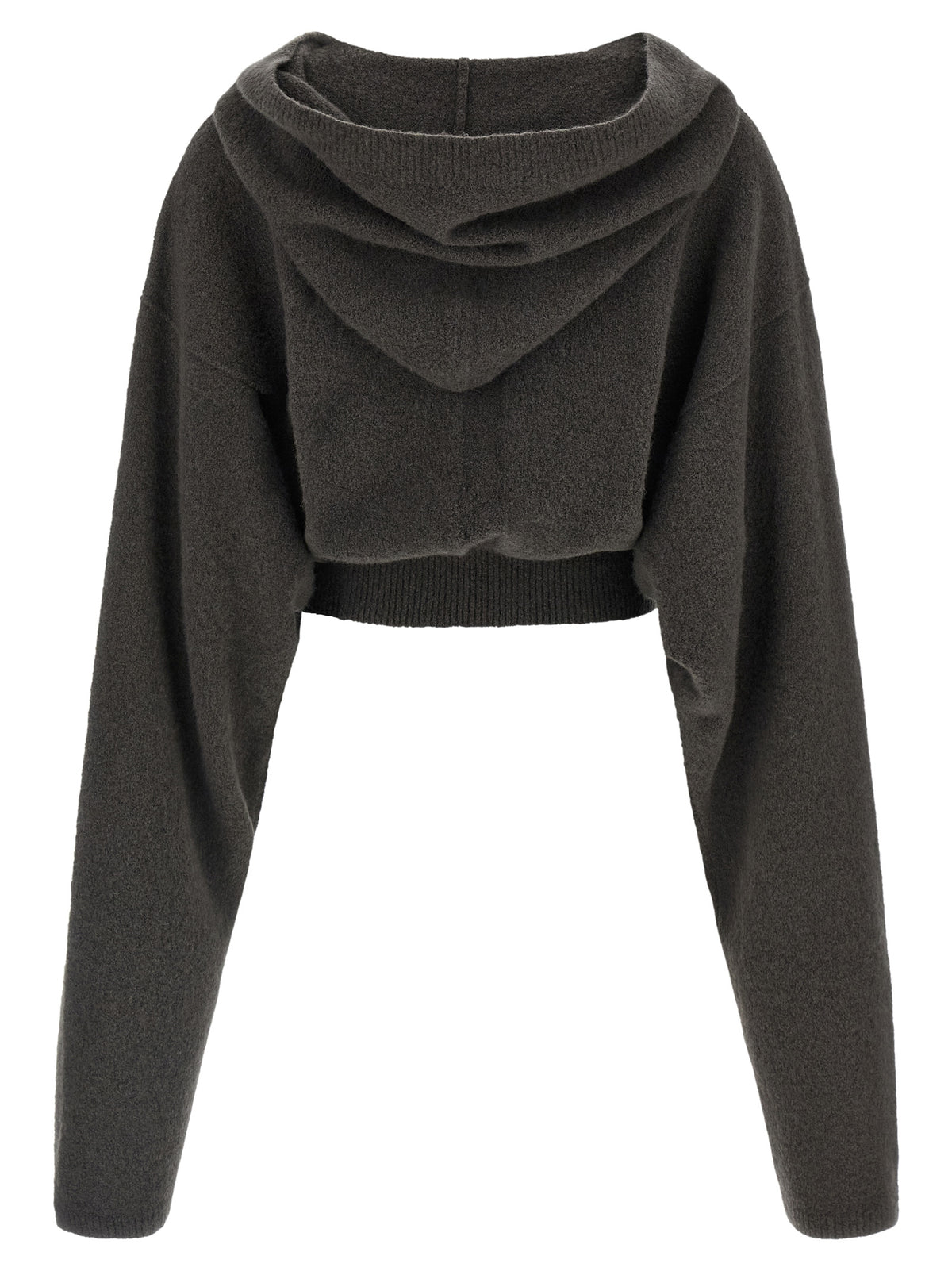 Rick Owens Grauer Kaschmir-Kapuzenpullover