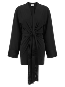 The Andamane Schwarzes Polyester-Kurzkleid