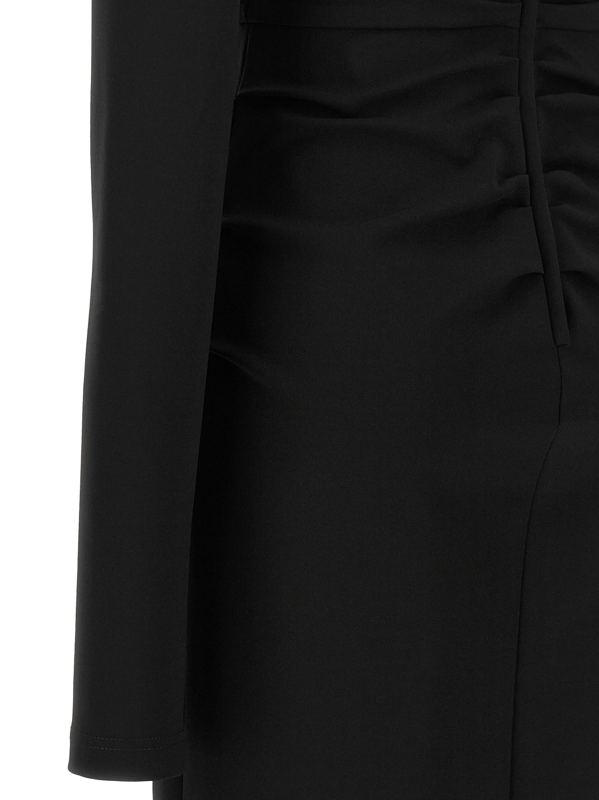 Dolce & Gabbana Schwarzes Midikleid aus Viskose