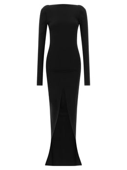 Rick Owens Schwarzes Viskose-Maxikleid