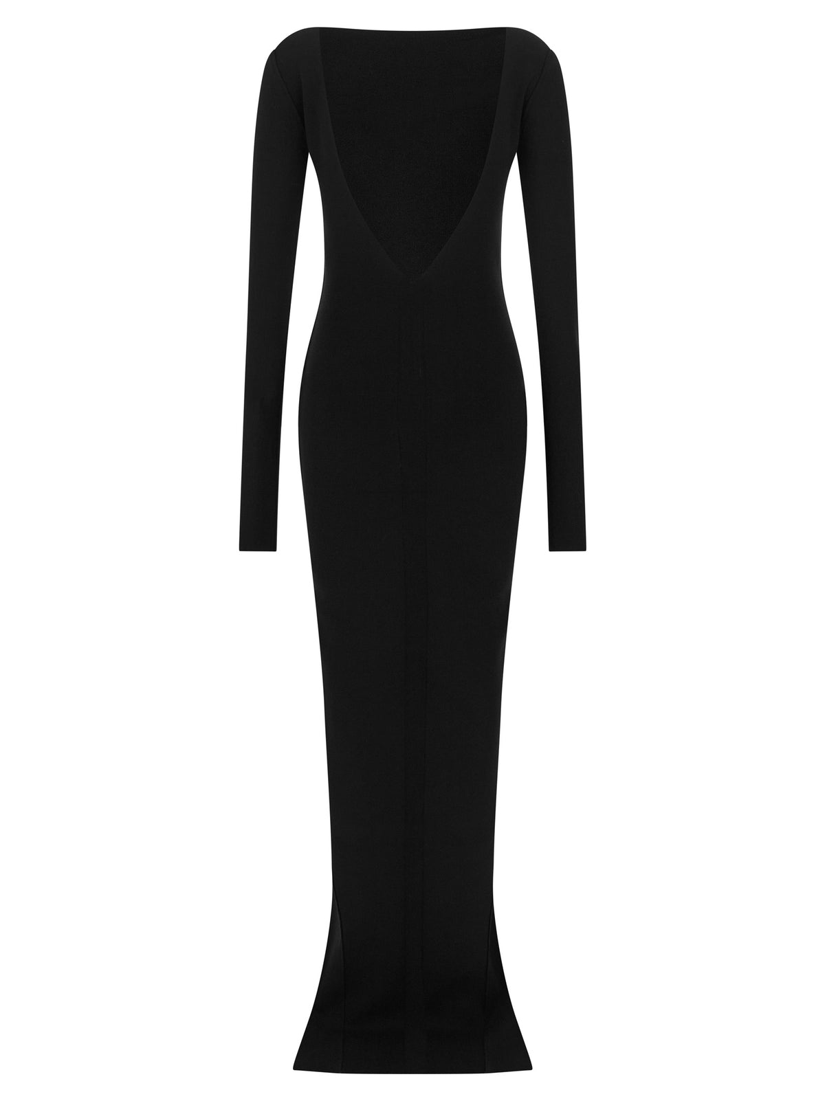 Rick Owens Schwarzes Viskose-Maxikleid