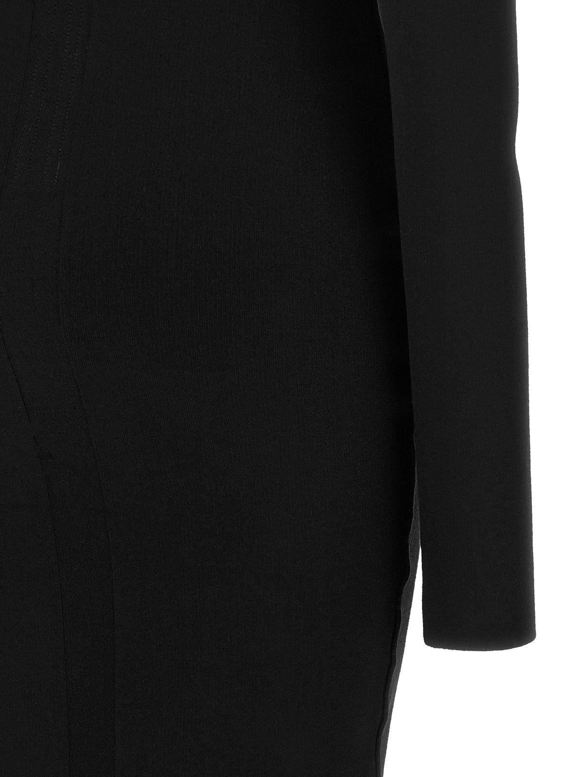Rick Owens Schwarzes Viskose-Maxikleid