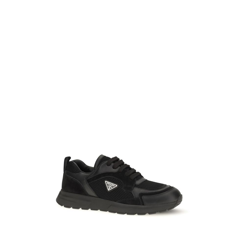 Prada Schwarze Stoff-Sneaker