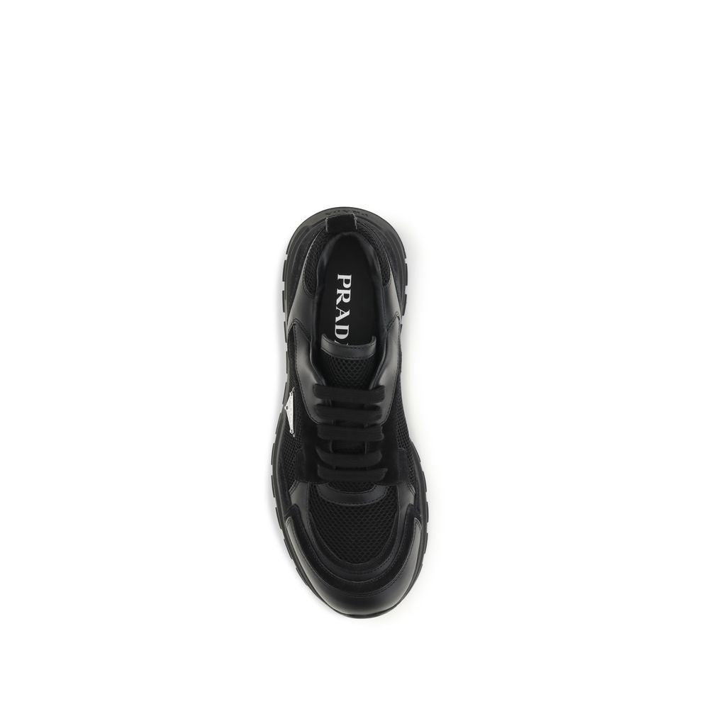 Prada Schwarze Stoff-Sneaker