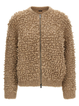 Peserico Beige Woll-Bomberjacke