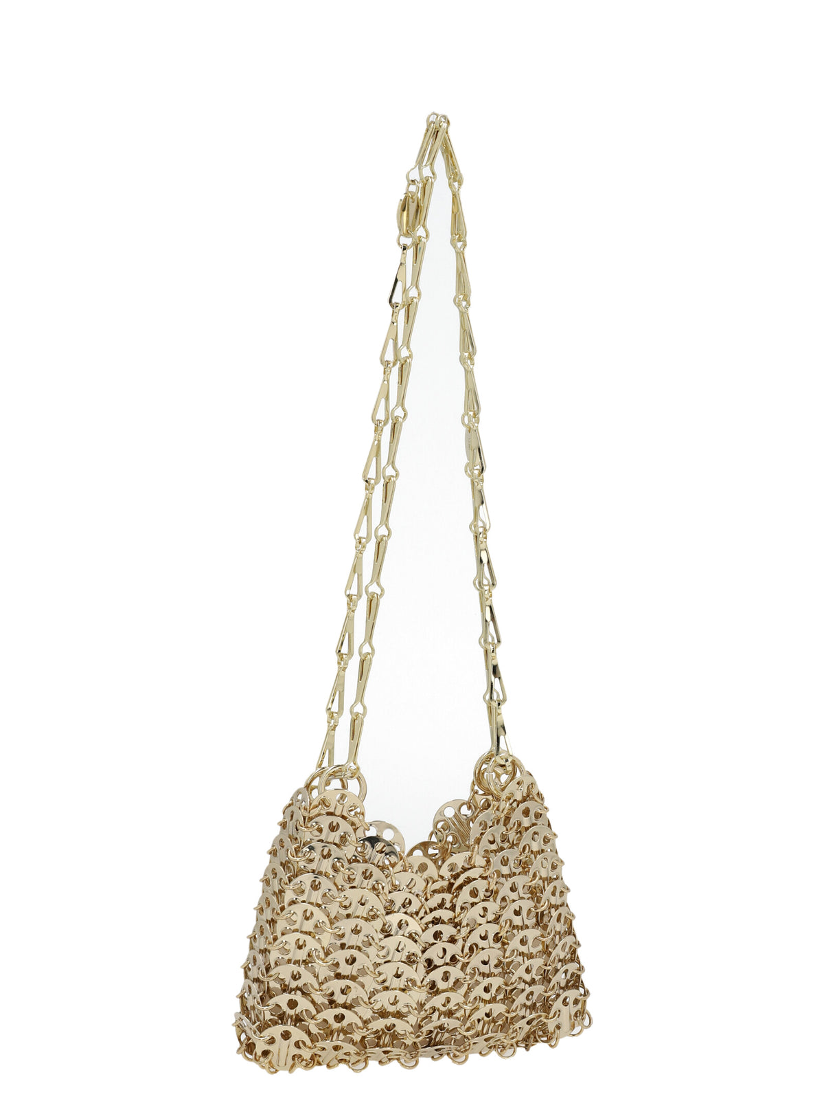 Paco Rabanne Gold Messing Schultertasche